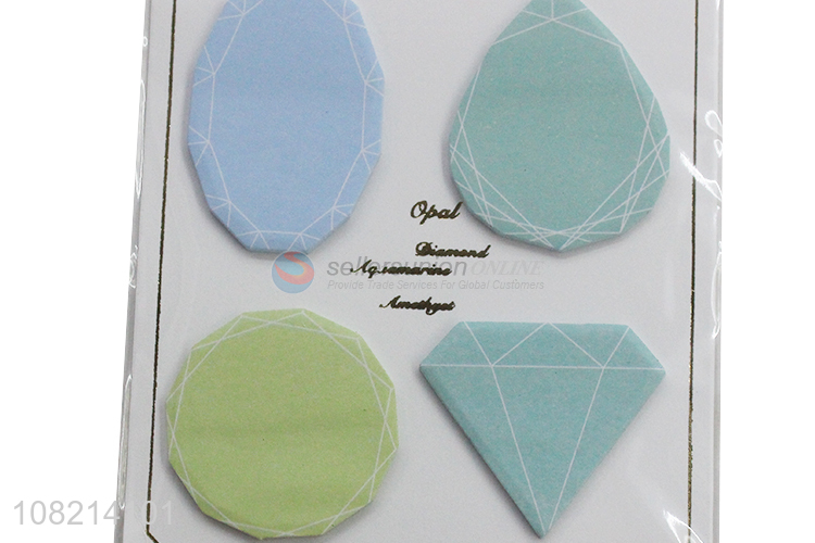 Wholesale creative diamond shape memo pads sticky notes