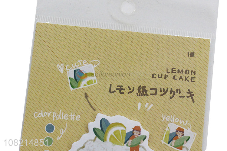 Wholesale cute lemon cupcake post-it notes sticky memo tabs