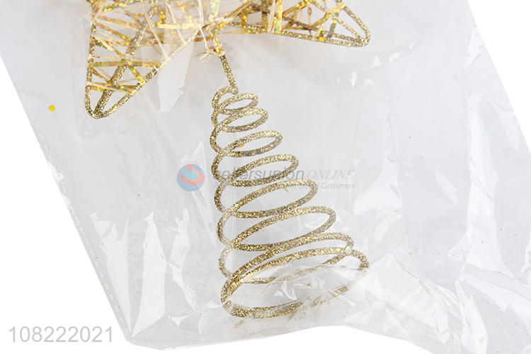 Popular Glitter Five-Pointed Star Christmas Tree Decoration