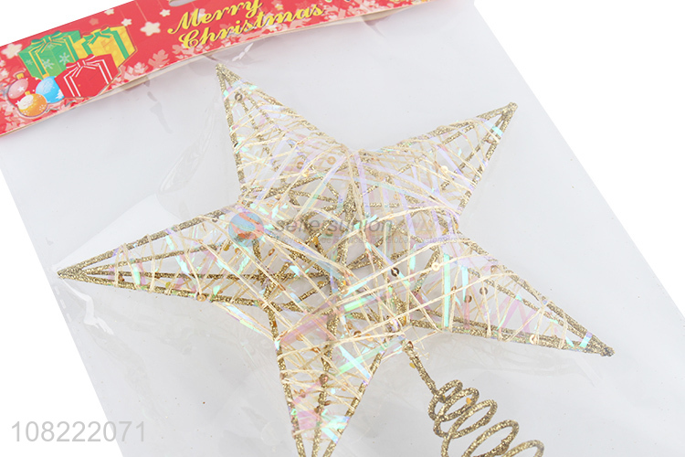 Best Selling Hollow Out Iron Star Christmas Tree Top Star