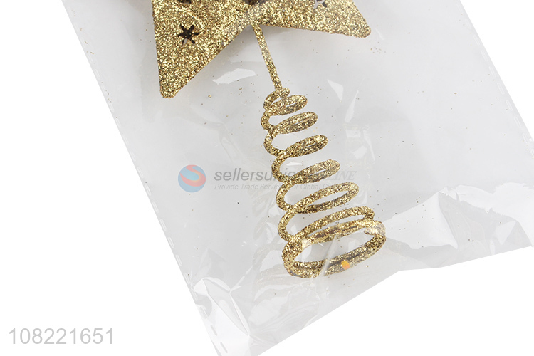 Wholesale Glitter Hollow Star For Christmas Tree Decoration