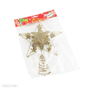 New Design Glitter Five-Pointed Star For Christmas Decoration