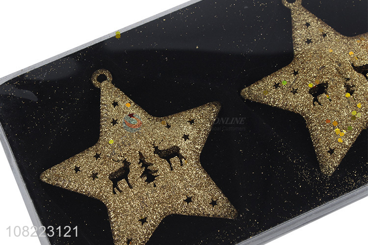 Custom Christmas Decoration Iron Stars Christmas Hanging Ornament