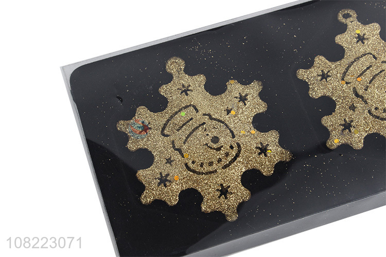 High Quality Glitter Snowflake Shape Christmas Tree Decoration