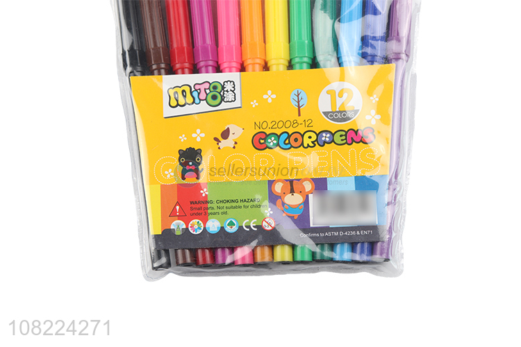 Factory price children paint pen 12 color watercolor pen