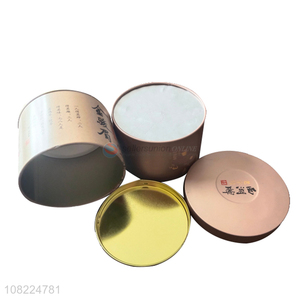 Good Price Round Tea Containers Round Tin Tea Can