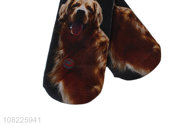 New arrival unisex summer breathable 3D dog printed ankle socks