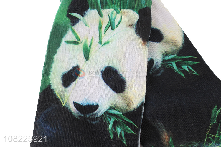 Low price summer cotton socks 3D panda printed ankle socks