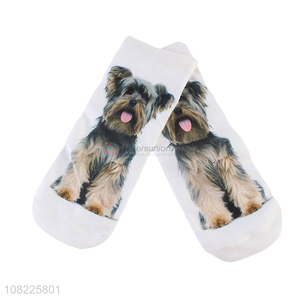 New arrival dog patterned socks heat transfer printing socks