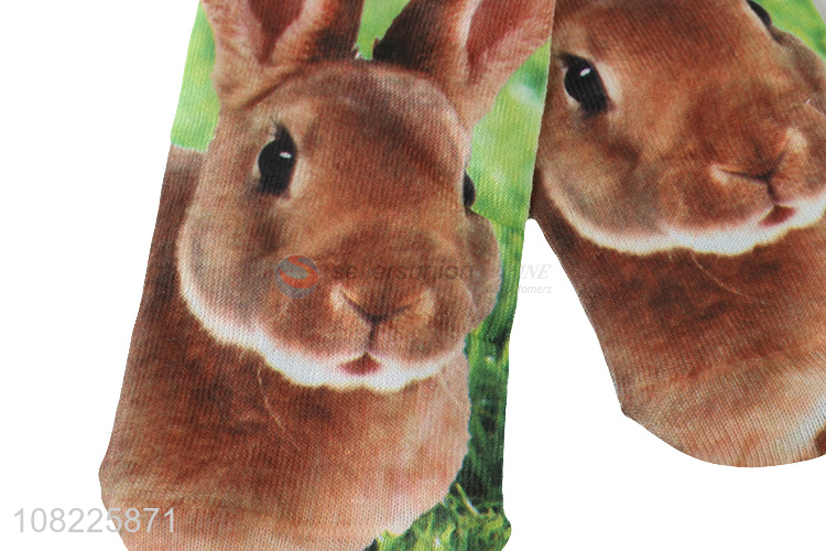 Recent design lovely hare pattern unisex adult summer ankle socks
