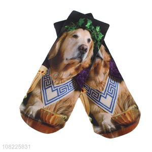 Factory supply comfortable dog printed socks for men and women