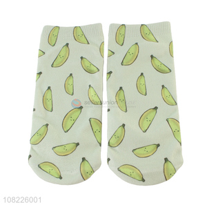 Wholesale custom 3D banana socks heat transfer printing socks