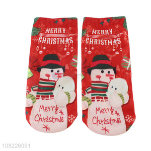 Low price funny low cut socks men women 3D Christmas socks