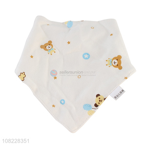 Good price cartoon printed infant saliva towel baby gauze bibs