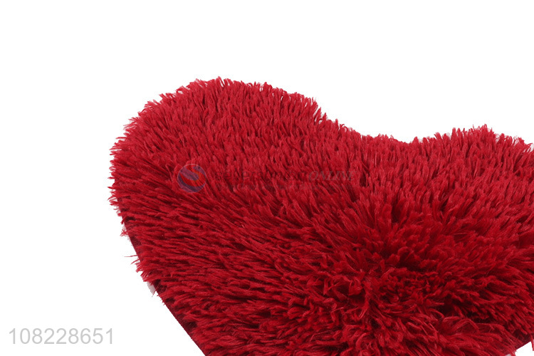 Custom Heart Shape PV Fleece Floor Mat Soft Foot Mat