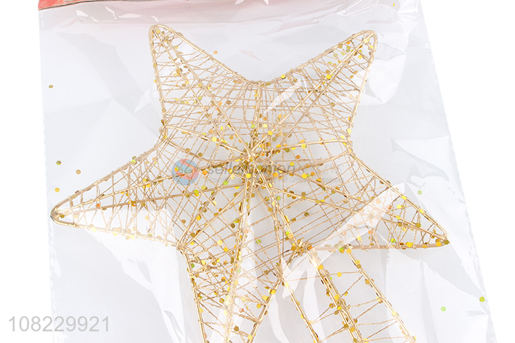 Good quality gold tree topper star Christmas treetop decorations