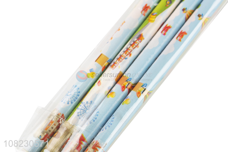 Best Sale 4 Pieces Students Writing Pencil Wooden Pencil Set