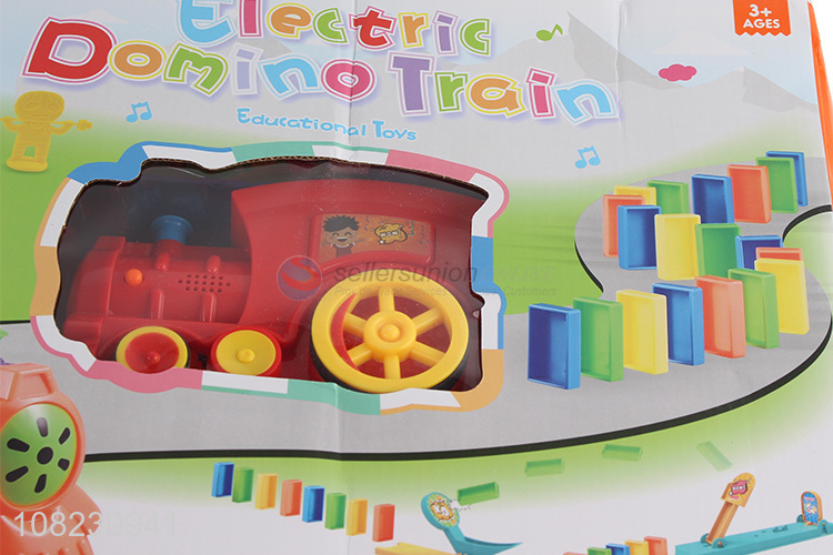 New arrival children electrical domino train toys set