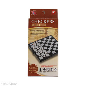 Factory direct sale magnetic folding board checkers games wholesale