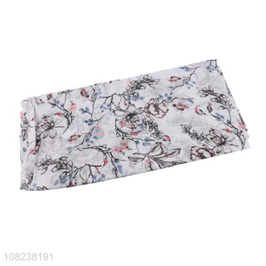 Low price wholesale white fashion scarf printed silk scarf