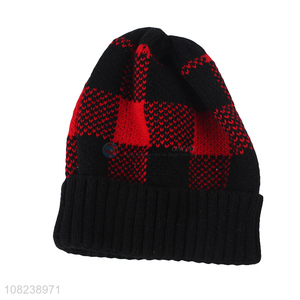 Best sale unisex fashionable winter knitted beanie cap slouchy hat