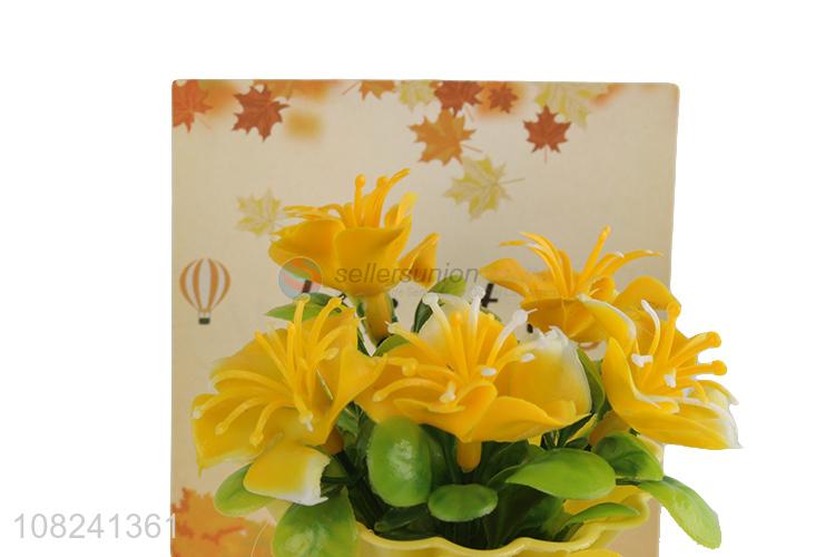 Yiwu market creative artificial flower plastic crafts for sale