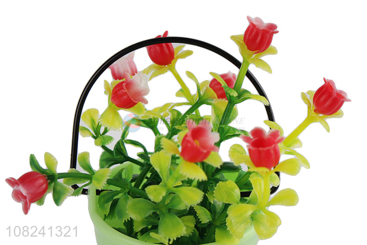 Good selling natural simulation flower crafts with bucket