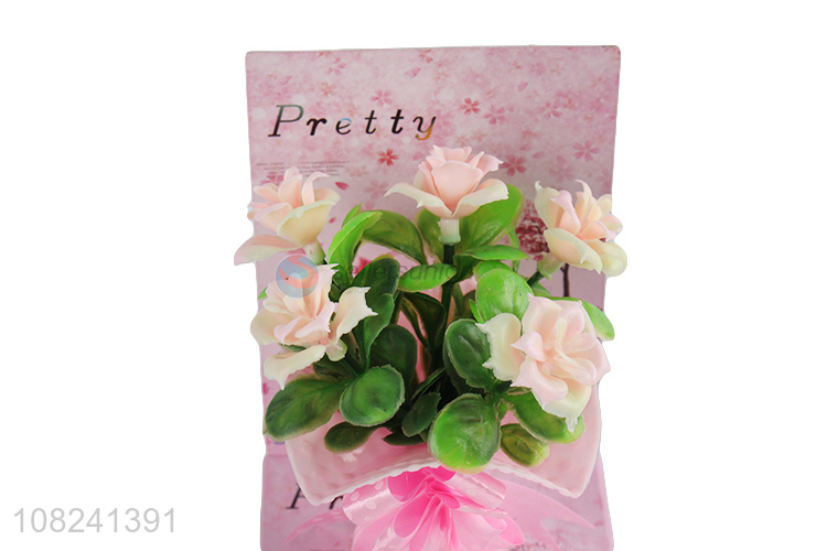 China products plastic fake flower crafts plastic crafts
