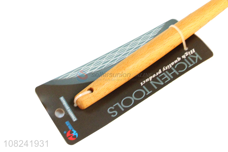 Hot selling creative bamboo handle slotted spoon