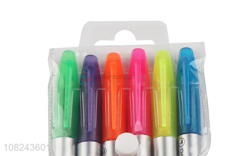 Wholesale 6 Pieces Highlighters Fluorescent Pen Set