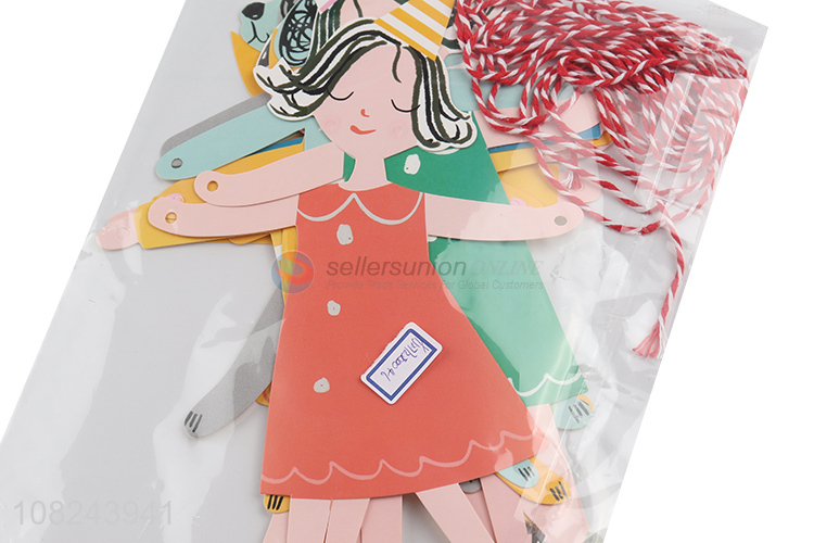 Wholesale Fashion Paper Flags Decorative Bunting Banner For Party