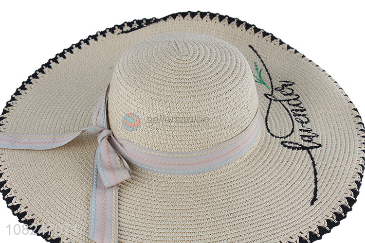 Yiwu direct sale woven straw hat fashion outdoor sunhat