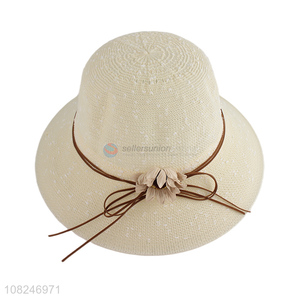 Factory wholesale fashion literary straw hat ladies sunhat