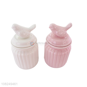 China products multicolor ceramic jewelry <em>box</em> <em>candy</em> jar with lid