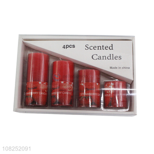 High quality red scented candle wedding party candle set