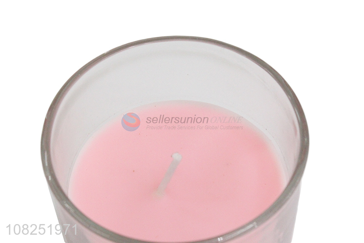 China yiwu simple deluxe cup wax scented candle with lid