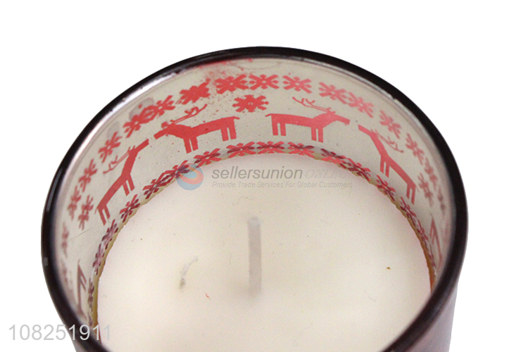 Yiwu wholesale glass wax household christmas scented candle