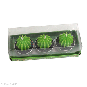 Hot sale simulation cactus candle 3pc scented candle set