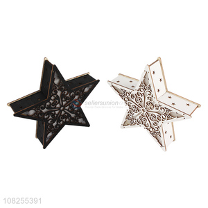 Factory price wooden star Christmas ornaments Christmas wooden craft