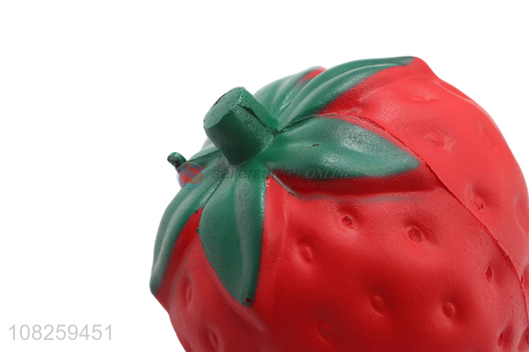 Hot selling anti-stress squeeze toys slow rising strawberry toy