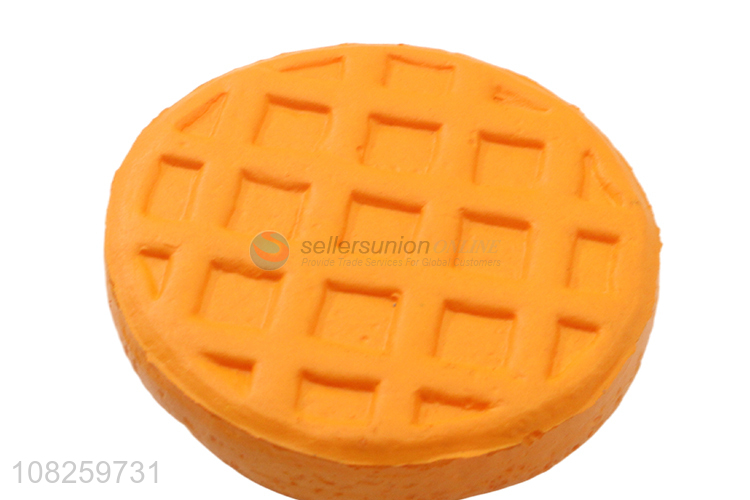 Factory price pu foam squishy squeeze waffle for kids adults