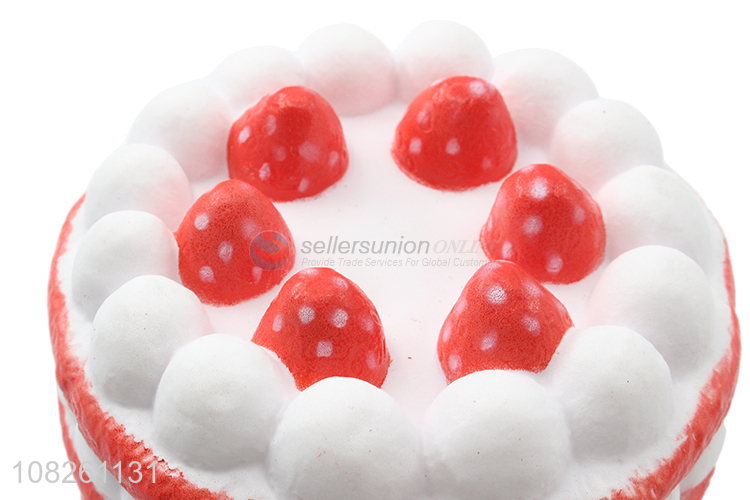 Wholesale price simulation strawberry cake baby vent toys