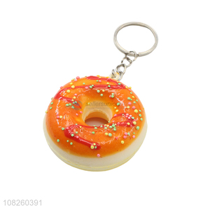 Best selling artificial donut keychain vent toy