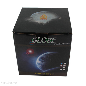 High quality world globe with black base for desk office decoration