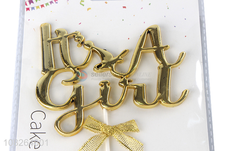 Top products golden boys girls cake topper cake decoration