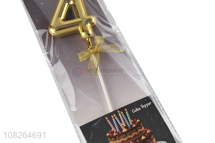 Most popular golden number cake decoration cake topper for sale
