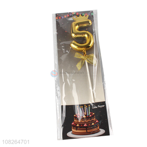 Factory price golden cake decoration cake topper for party