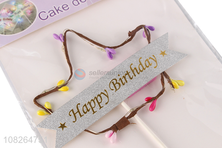 Creative design happy birthday cute cake topper for decoration