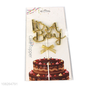 Best quality golden boys cake topper for birthday cake decoration