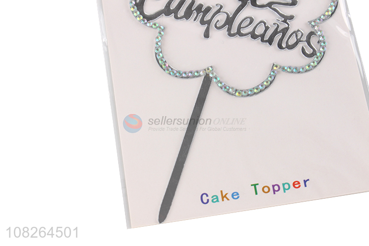 Top products plastic silver cake topper with cheap price